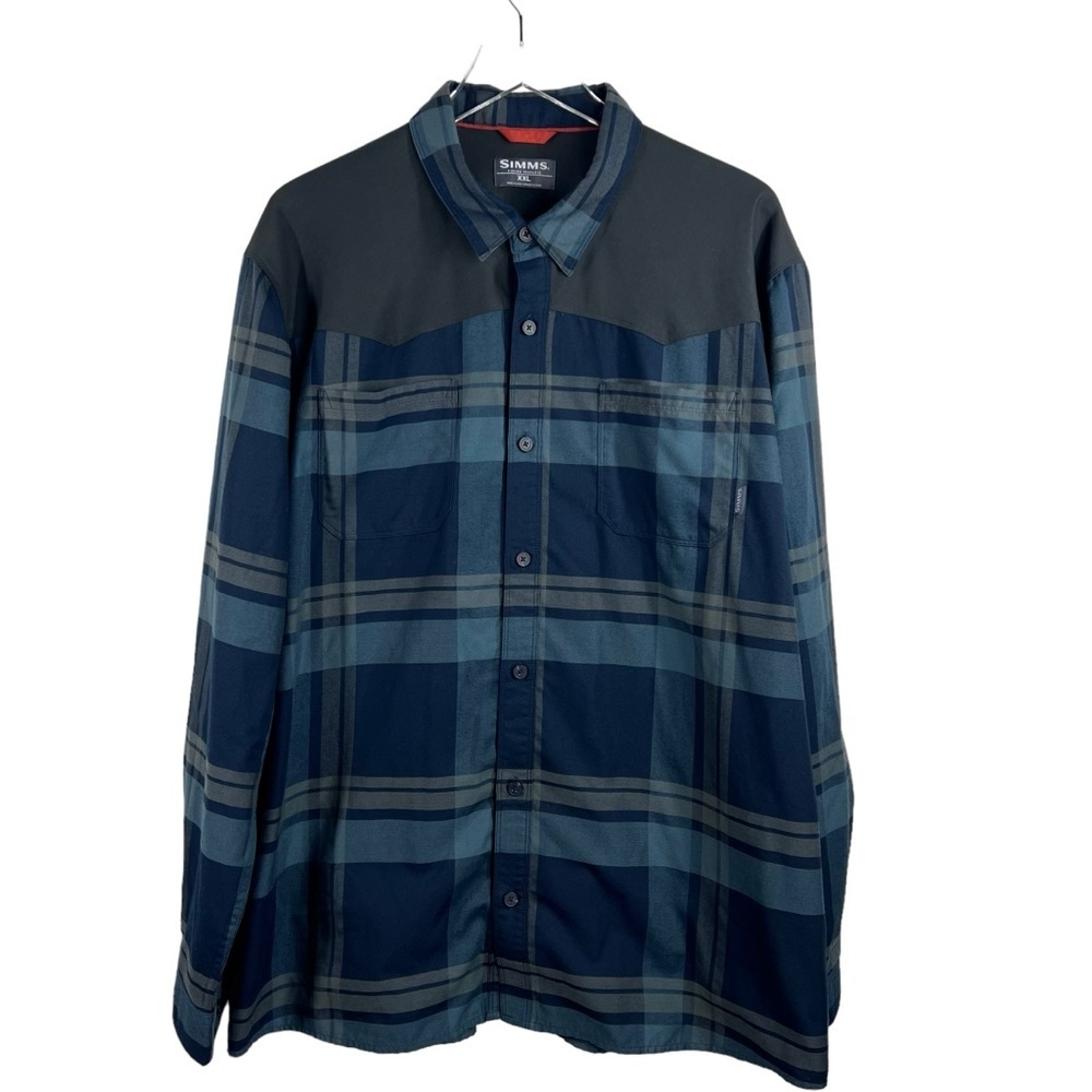SIMMS Blacks Ford | Admiral Storm Plaid | Button Down Shirt | Men’s XXL